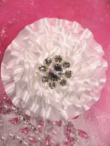GB6 Floral Rhinestone Flower Applique 3.5\  3 Colors Available