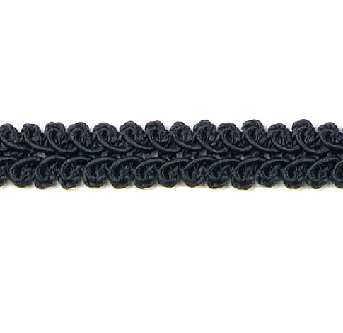 E1901  Black Gimp Sewing Upholstery Trim 1/2