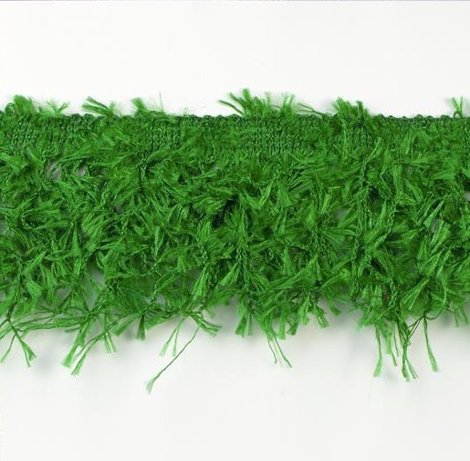 E2585  Kelly Green Hairy Gimp Fringe Sewing Trim