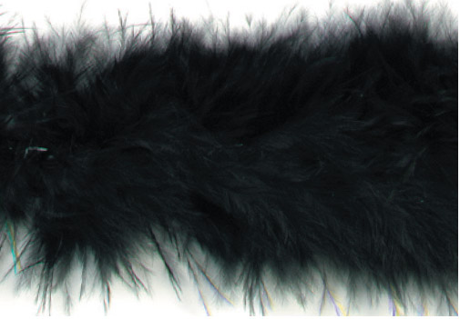 E3760  Black Marabou Feather Fur Sewing Trim 2\