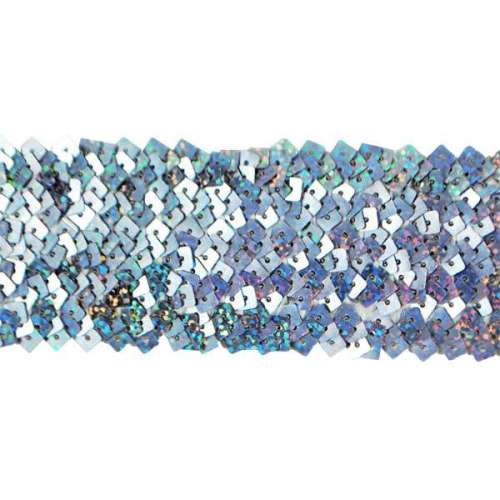 E4564  Gunmetal Stretch Starlight Sequin Trim