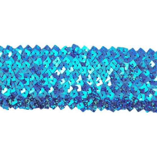 REMNANT Turquoise Stretch Starlight Sequin Trim 19 (RME4564)