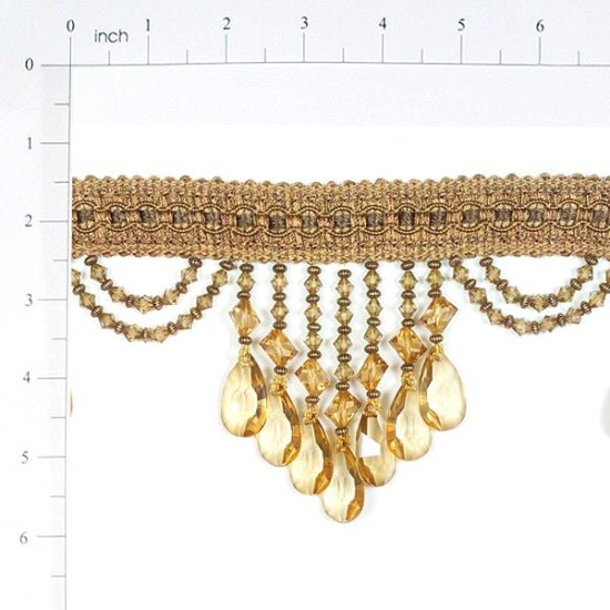E6111 Gold Isabella Drapery Teardrop Trim 5