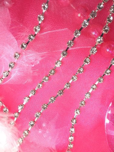 JB78   SS18 Crystal Clear Glass Rhinestone Chain Trim 18SS