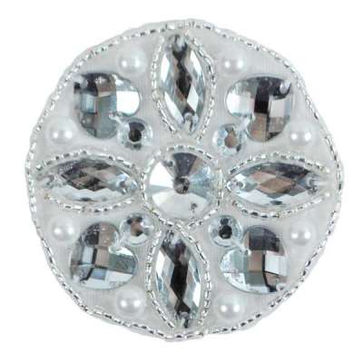 E2620 Jewel Hearts Motif Beaded Applique 2.25