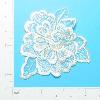 E2708 ( Left ) Ivory Venice Lace Floral Applique 6