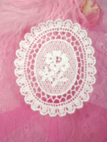 L58 White Venice Victorian Lace Floral Applique 3