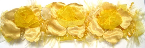 E5665 Yellow Flower Stretchy Sewing Trim