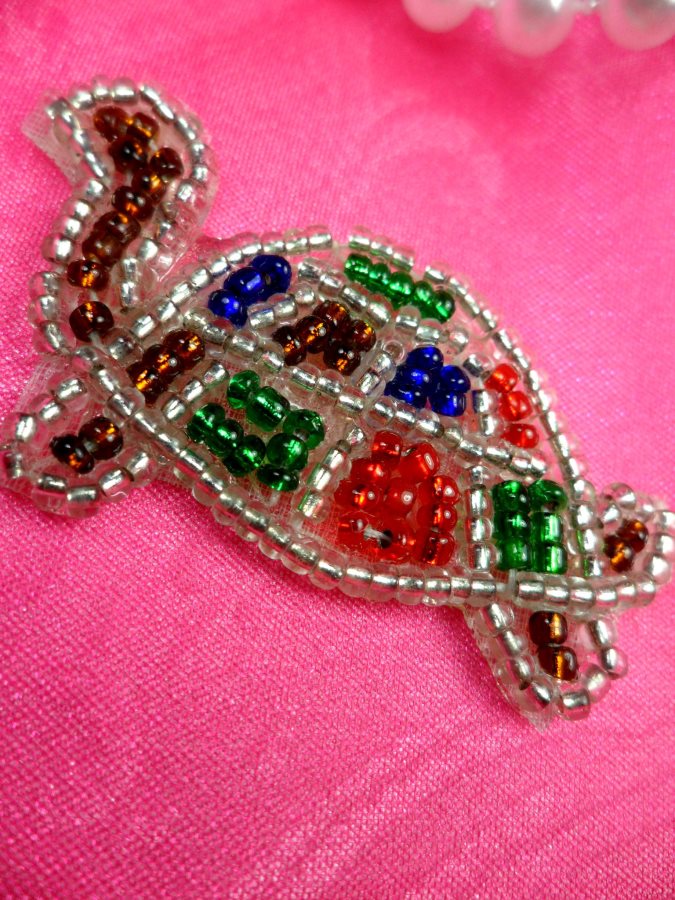 Turtle Applique Beaded Patch Motif Multicolor Self Adhesive 1.75 (LC1779)