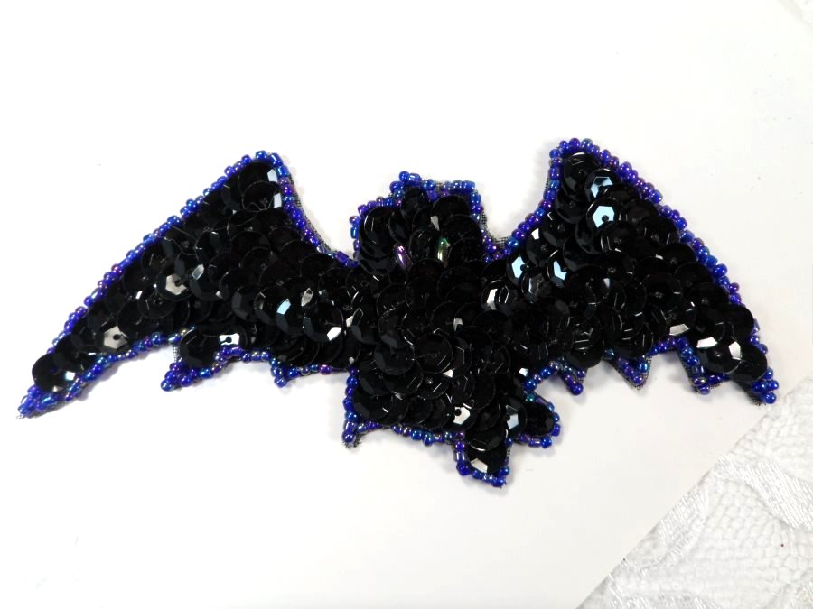 LC1849 Flying Bat Sequin Applique Sewing Crafts Costume Patch 5