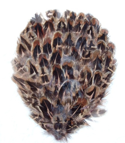 MR006  Pheasant Brown/Beige/Black Feather Applique