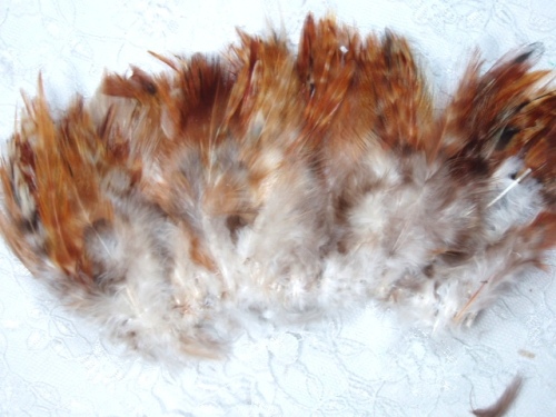 MR014  Chinchilla Hackle Feather Applique