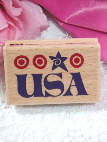 RS9  USA Patriotic Rubber Stamp