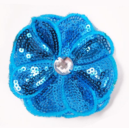 E3460 Turquoise Jewel Sequin Applique / Pin 2.5