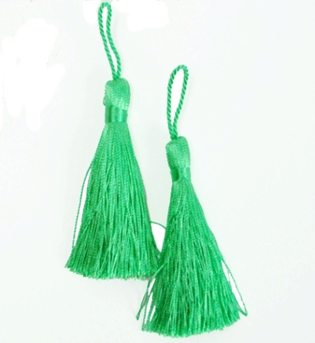 E5524  Set of Two Lime GreenTassels 3.75