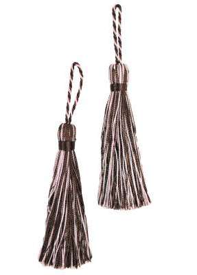 E5524  Set of Brown Pink Tassels 3.75