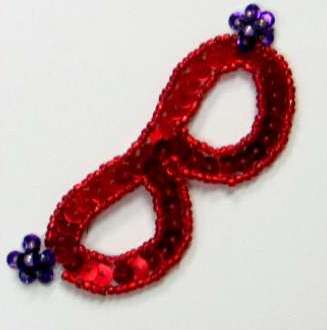 Ladies Glasses Sequin Beaded Applique  E5848