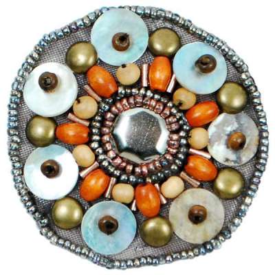 E5860 Multicolor Beaded Shell Applique 2
