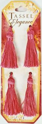 E5970  Set of ( 4 )  Fuchsia Mini Tassels 2