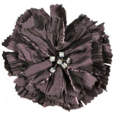 E5982  Purple Rhinestone Flower Brooch 4