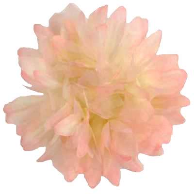 E6021 Organza Mum Peach Floral  Applique Pin Brooch 4.5