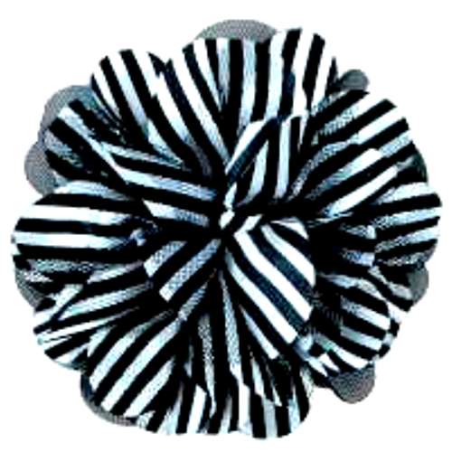 E6041 Black White Floral Brooch Clip Applique 5\