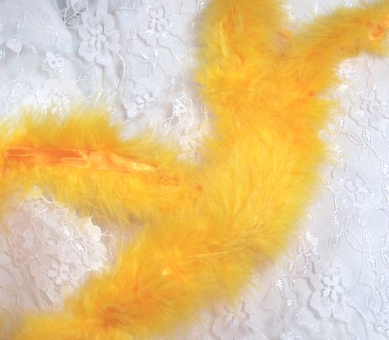 D6267  Yellow Marabou Fur Feather Trim 36 Package Pre-cut