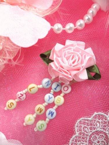 VD33 Pastel ABC Dangle Beaded Applique 3\