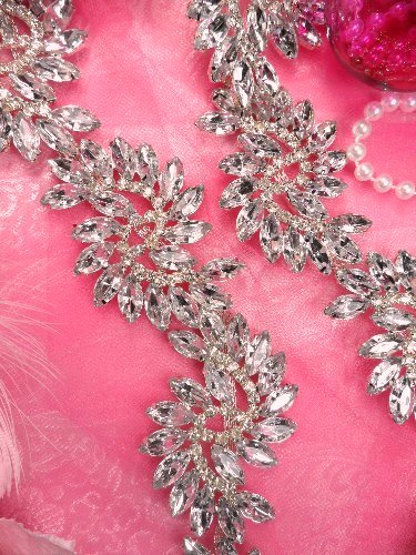 XR120 Marquise Swirl Crystal Rhinestone Embellishing Trim