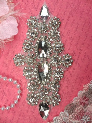 XR227 Crystal Rhinestone Design Applique 6.5