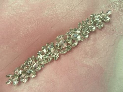 XR262 Crystal Rhinestone Applique Embellishment Silver Settings 9