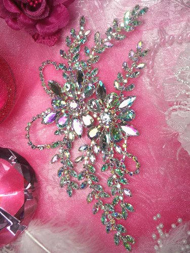 XR83 CAB Crystal Aurora Borealis Rhinestone Applique Embellishment 9\