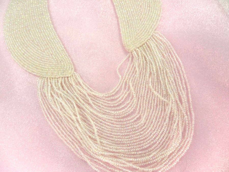 Collar Yoke Crystal AB Beaded Applique Patch 11 F66