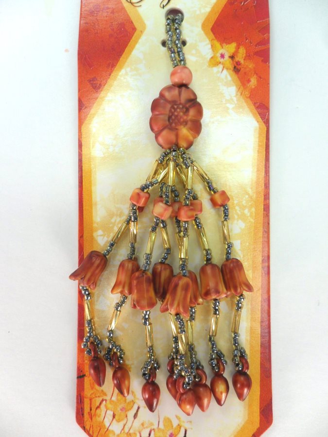 Multicolored Beaded Tassel 3.5 F52