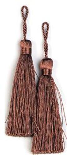 E5524  Set of Two Cinnamon Tassels 3.75