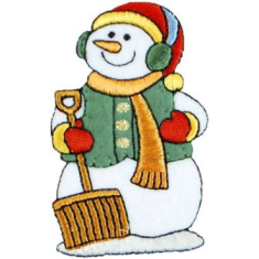 E5007 Snowman Embroidered  Applique 2.75"