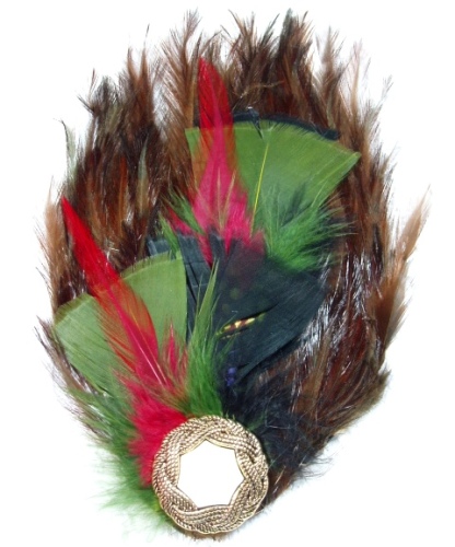 FB12  Brown Olive Feather Brooch Applique 8