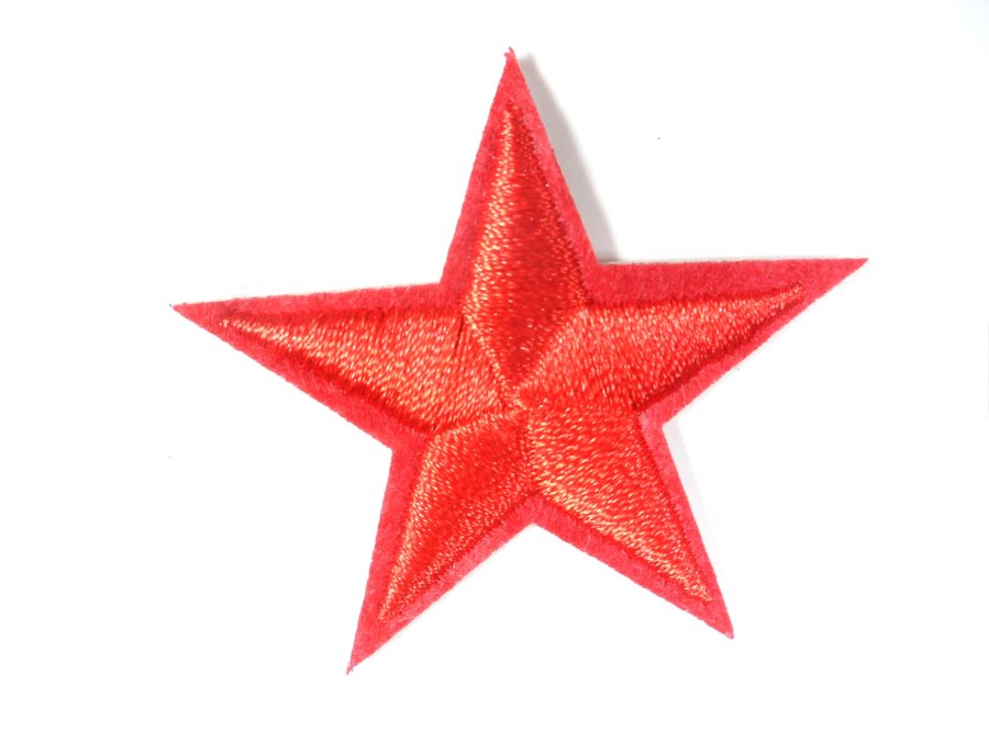 Star Embroidered Applique Red Iron On Patch 2.75 GB709