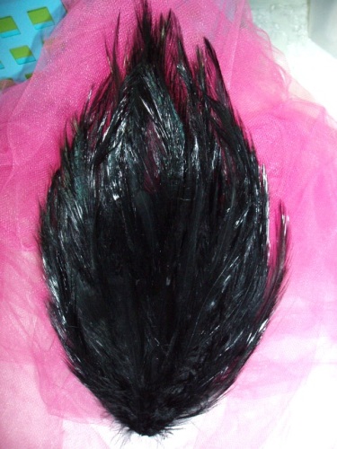 MR002  Black Feather Pad Applique 7\