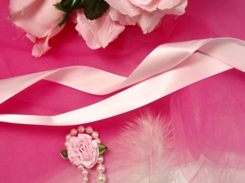 R1  Pastel Pink Satin Craft Ribbon 7/8\