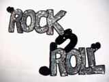 0172 Rock -N- Roll Fifties Sequin Beaded Applique 14"