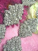 0477 Black Backing Cinderella Genuine Rhinestone Beaded Trim 2"