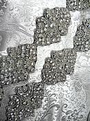 0477 Black Backing Cinderella Genuine Rhinestone Beaded Trim 2"