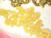 Sequin Appliques Gold w/ Beaded edge Dance Costume Motif Mirror Pair (0515X)