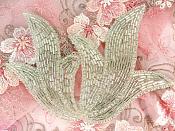 Silver Beaded Applique 5.25" JB286