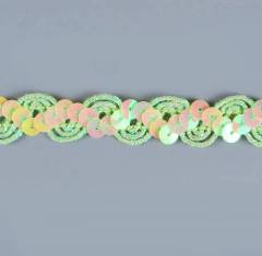 E6119  Lime Ric Rac Sequin Sewing Craft Trim 5/8"