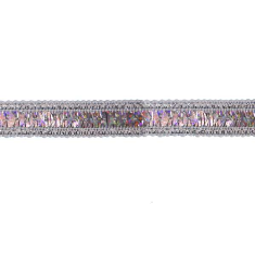 E6172  Holographic Silver Sequin Sewing Trim