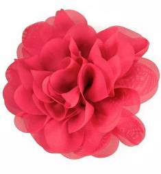 E6042 Fuchsia Floral Brooch Clip Applique 5"