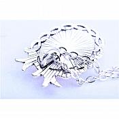 Scripture Necklace The Lord Is My Strength And My Song Dove Pendant Inspirational Christian Jewelry w/ Silver Chain JW188
