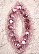 Pink Rhinestone Jewel Eye Applique 1.25" A0474B